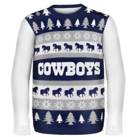 NFL Men’s Dallas Cowboys Wordmark Ugly Sweater Size 2XL - Picture 1 of 10